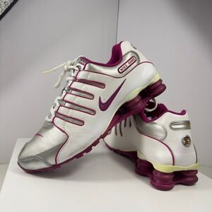 Nike Shox NZ White Silver Magenta Pink Women's Running Shoes Size 10 Retro